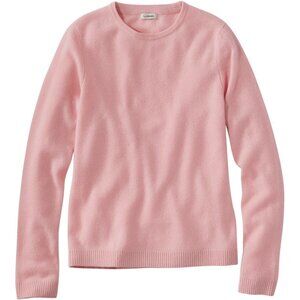 🩷 L.L.Bean Classic Cashmere Crewneck Sweater – Shell Pink – Size S/Tall
